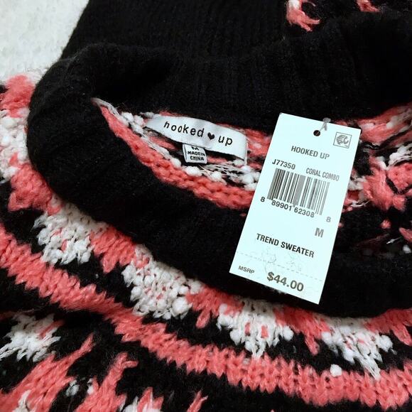 Hooked Up NWT Knit Sweater Juniors M - Picture 7 of 9